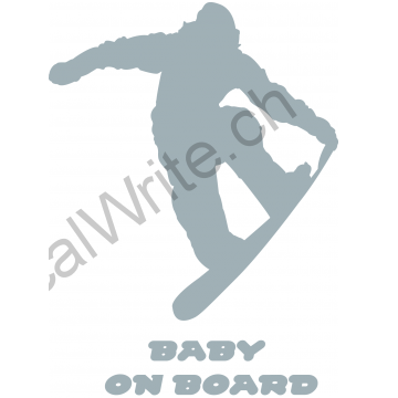 Adesivo bimbo a bordo Snowboarder on Board